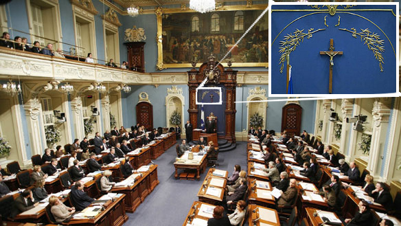 A cross in the Quebec National Assembly